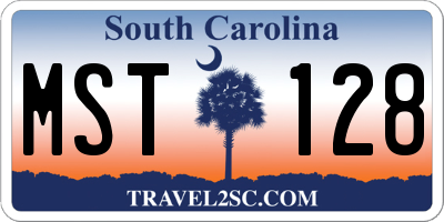 SC license plate MST128