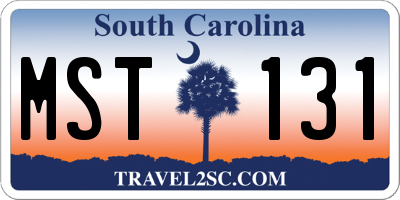 SC license plate MST131