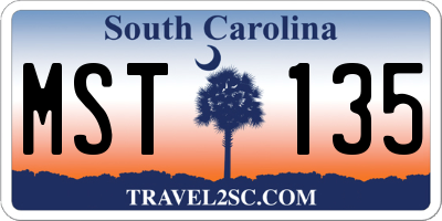 SC license plate MST135
