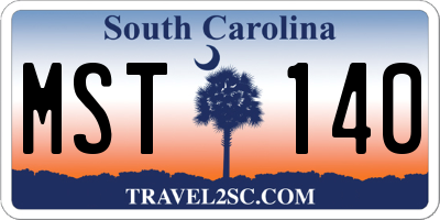 SC license plate MST140