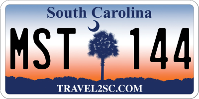 SC license plate MST144
