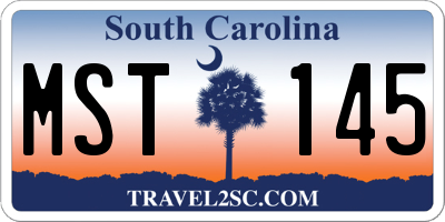 SC license plate MST145