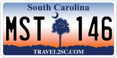 SC license plate MST146