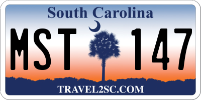 SC license plate MST147