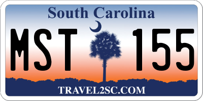 SC license plate MST155