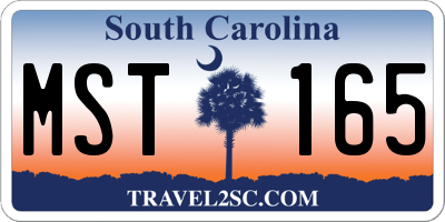 SC license plate MST165