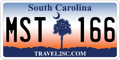 SC license plate MST166