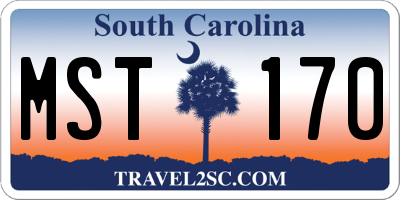 SC license plate MST170