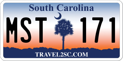 SC license plate MST171