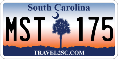SC license plate MST175
