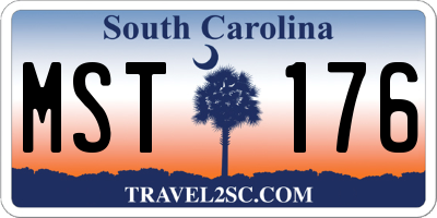 SC license plate MST176