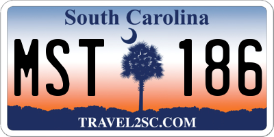 SC license plate MST186