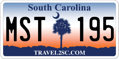 SC license plate MST195