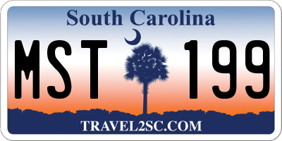 SC license plate MST199