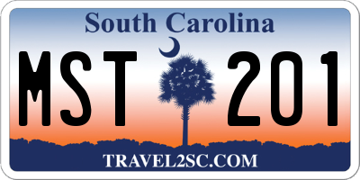 SC license plate MST201