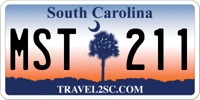 SC license plate MST211