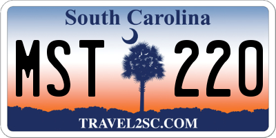 SC license plate MST220