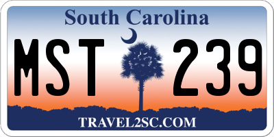 SC license plate MST239
