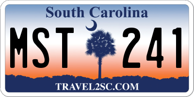 SC license plate MST241