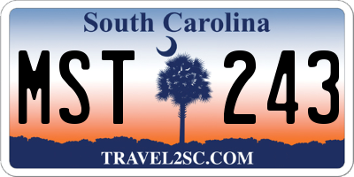 SC license plate MST243