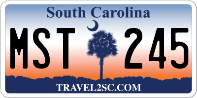 SC license plate MST245