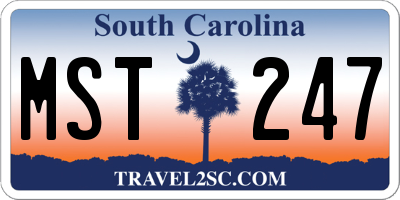 SC license plate MST247