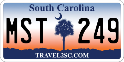 SC license plate MST249