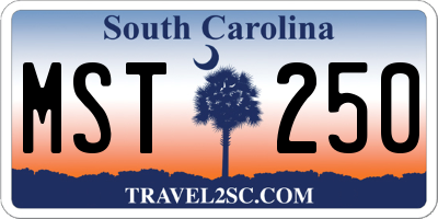 SC license plate MST250