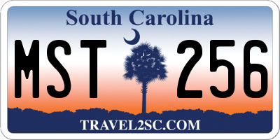 SC license plate MST256