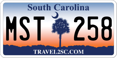 SC license plate MST258
