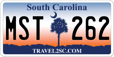 SC license plate MST262