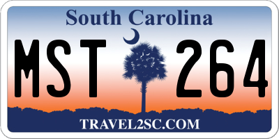 SC license plate MST264