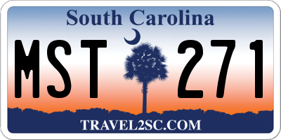 SC license plate MST271
