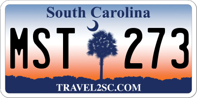 SC license plate MST273