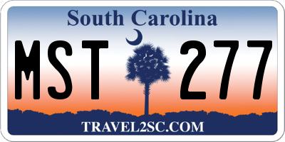 SC license plate MST277