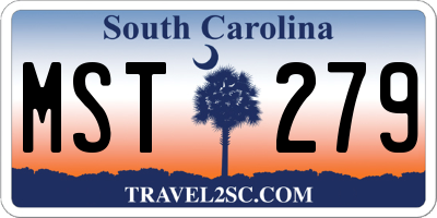SC license plate MST279