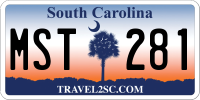 SC license plate MST281