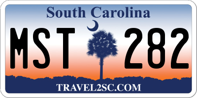 SC license plate MST282