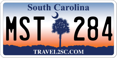 SC license plate MST284