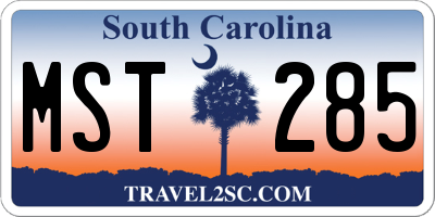 SC license plate MST285