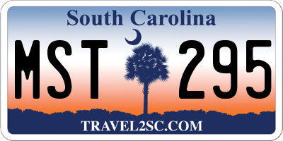 SC license plate MST295