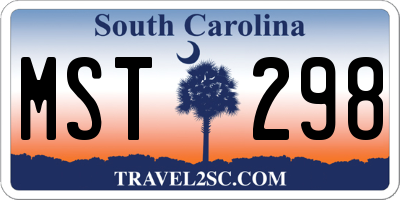 SC license plate MST298