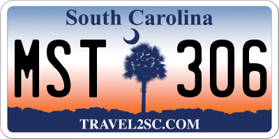 SC license plate MST306
