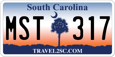 SC license plate MST317