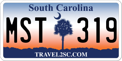 SC license plate MST319