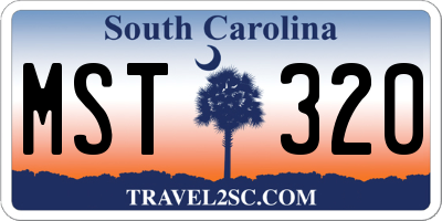 SC license plate MST320