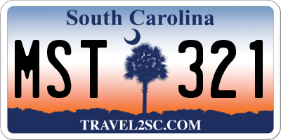 SC license plate MST321