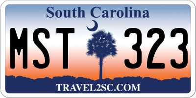 SC license plate MST323