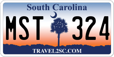 SC license plate MST324