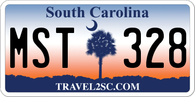 SC license plate MST328